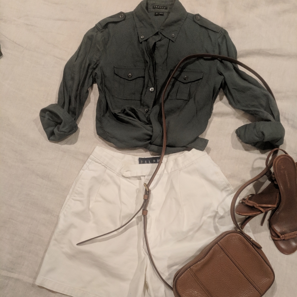 Theory Linen Blend Collier Button-down
